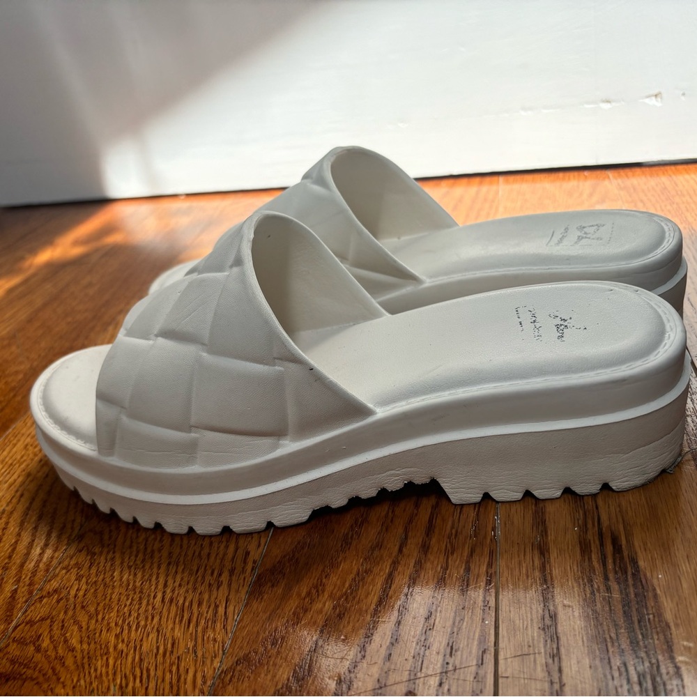 White Foam Heels Sandals